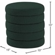 Pemberly Row Modern / Contemporary Green Boucle Fabric Ottoman/Stool