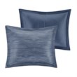 Pemberly Row 7-Piece Polyester Printed Seersucker Comforter Set in Navy