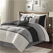 Pemberly Row 7-Piece Polyester Faux Suede Comforter Set in Black