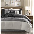 Pemberly Row 7-Piece Polyester Faux Suede Comforter Set in Black