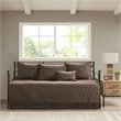 Pemberley Row Faux Suede Brown Daybed Cover Twin Reversible Machine Washable
