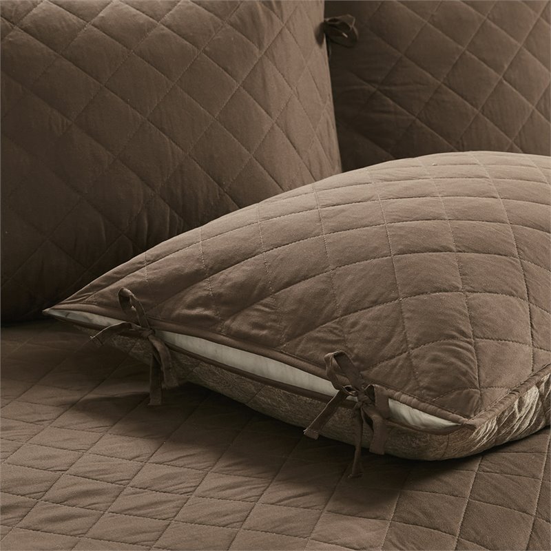 Pemberley Row Faux Suede Brown Daybed Cover Twin Reversible Machine Washable