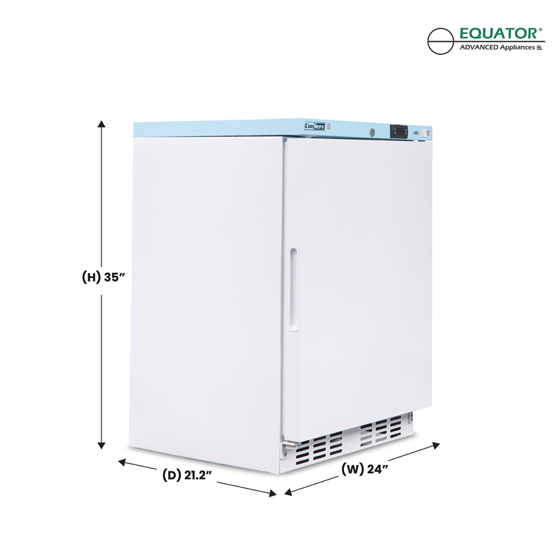 Pemberly Row 3.9 cu.ft. Commercial Refrigerator in White with Temperature Alarm
