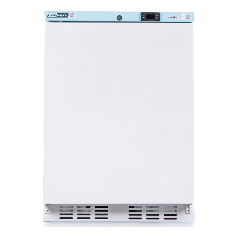 Pemberly Row 3.9 cu.ft. Commercial Refrigerator in White with Temperature Alarm