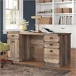 Pemberly Row Transitional Particle Board and Wood Desk in Oak