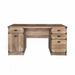 Pemberly Row Transitional Particle Board and Wood Desk in Oak