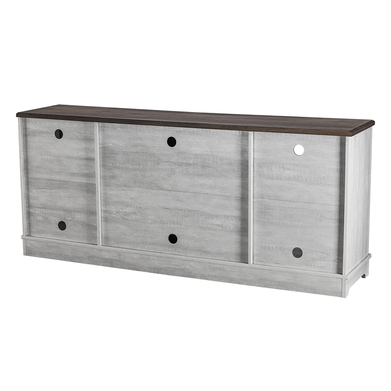 Pemberly Row 70 in. TV Stand Media Console for TV up to 75 in. - Off White