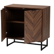 Pemberly Row Modern Walnut Brown Finished Wood Storage Cabinet