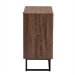 Pemberly Row Modern Walnut Brown Finished Wood Storage Cabinet