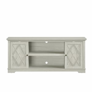 Pemberly Row 70&quot TV Stand Console for TVs up to 75 inch -Saw Cut Off White