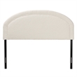 Pemberly Row Modern Cream Boucle Fabric Queen Size Headboard