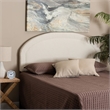 Pemberly Row Modern Cream Boucle Fabric Queen Size Headboard