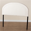 Pemberly Row Modern Cream Boucle Fabric Queen Size Headboard
