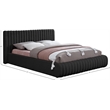 Pemberly Row Modern / Contemporary Black Boucle Fabric Queen Bed