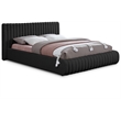 Pemberly Row Modern / Contemporary Black Boucle Fabric Queen Bed