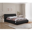 Pemberly Row Modern / Contemporary Black Boucle Fabric Queen Bed