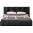Pemberly Row Modern / Contemporary Black Boucle Fabric Queen Bed
