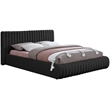 Pemberly Row Modern / Contemporary Black Boucle Fabric Queen Bed