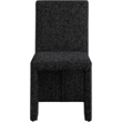 Pemberly Row Black Linen Textured Fabric Dining Chair (Set of 2)