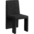 Pemberly Row Black Linen Textured Fabric Dining Chair (Set of 2)