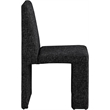 Pemberly Row Black Linen Textured Fabric Dining Chair (Set of 2)