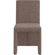 Pemberly Row Brown Linen Textured Fabric Dining Chair (Set of 2)
