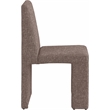 Pemberly Row Brown Linen Textured Fabric Dining Chair (Set of 2)