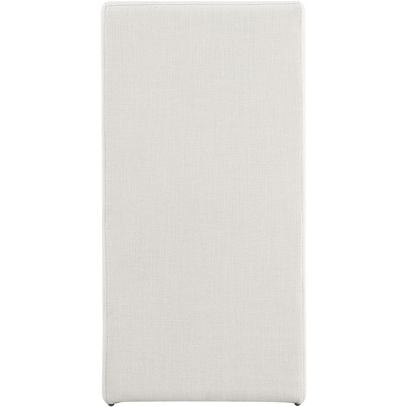 Pemberly Row Cream Linen Textured Fabric Dining Chair (Set of 2)