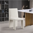 Pemberly Row Cream Linen Textured Fabric Dining Chair (Set of 2)