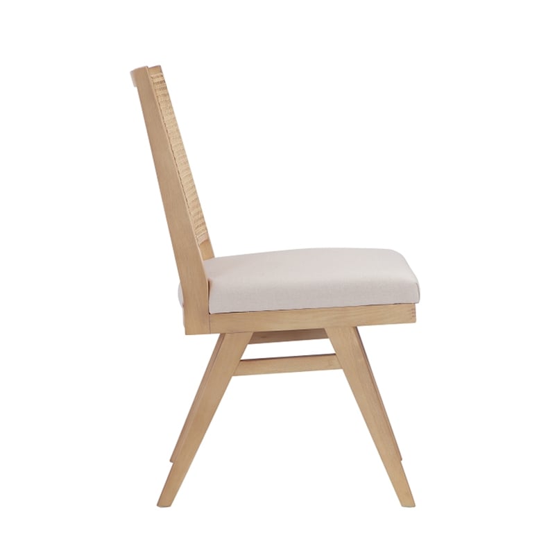 Pemberly Row Side Chair Bone (Set Of 2) Polyester Blend Fabric
