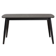 Pemberly Row Mid-Century Modern Black Finished Wood Dining Table