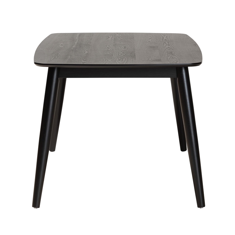 Pemberly Row Mid-Century Modern Black Finished Wood Dining Table