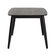 Pemberly Row Mid-Century Modern Black Finished Wood Dining Table