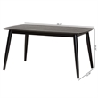 Pemberly Row Mid-Century Modern Black Finished Wood Dining Table
