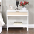 Pemberly Row Contemporary White Wood 1-drawer Storage Nightstand