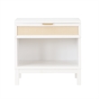 Pemberly Row Contemporary White Wood 1-drawer Storage Nightstand