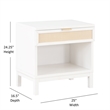 Pemberly Row Contemporary White Wood 1-drawer Storage Nightstand
