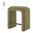 Pemberly Row Contemporary Fabric Counter Stool in Palladian Green