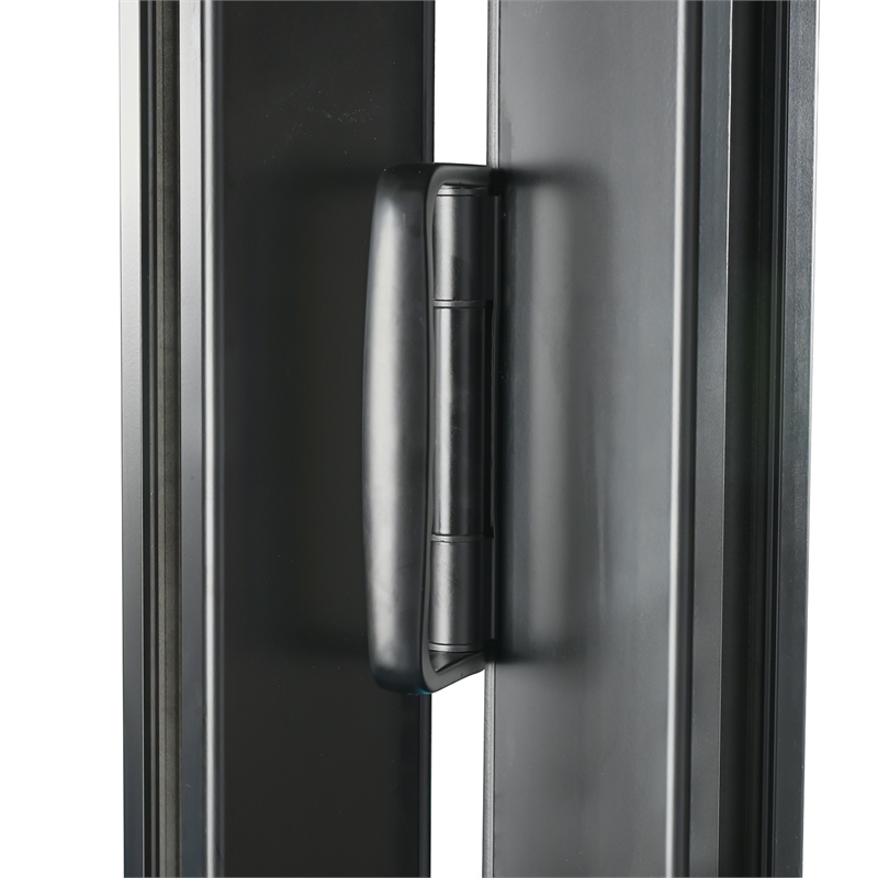 Pemberly Row 5 Panels Alumium Folding Door - Black Folded Out From Left To Right