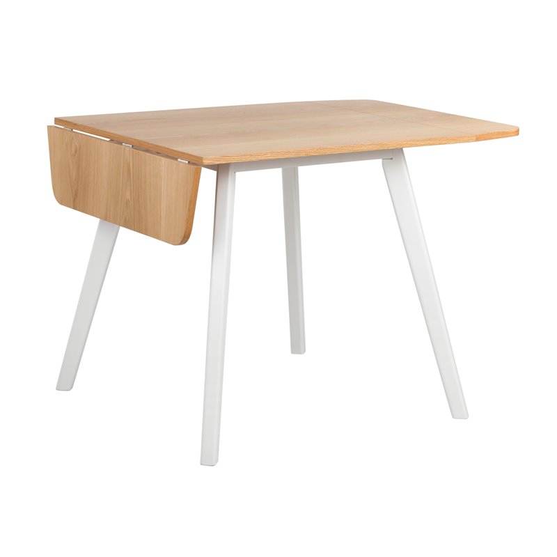 Pemberly Row Contemporary Extendable Dining Table Oak and White