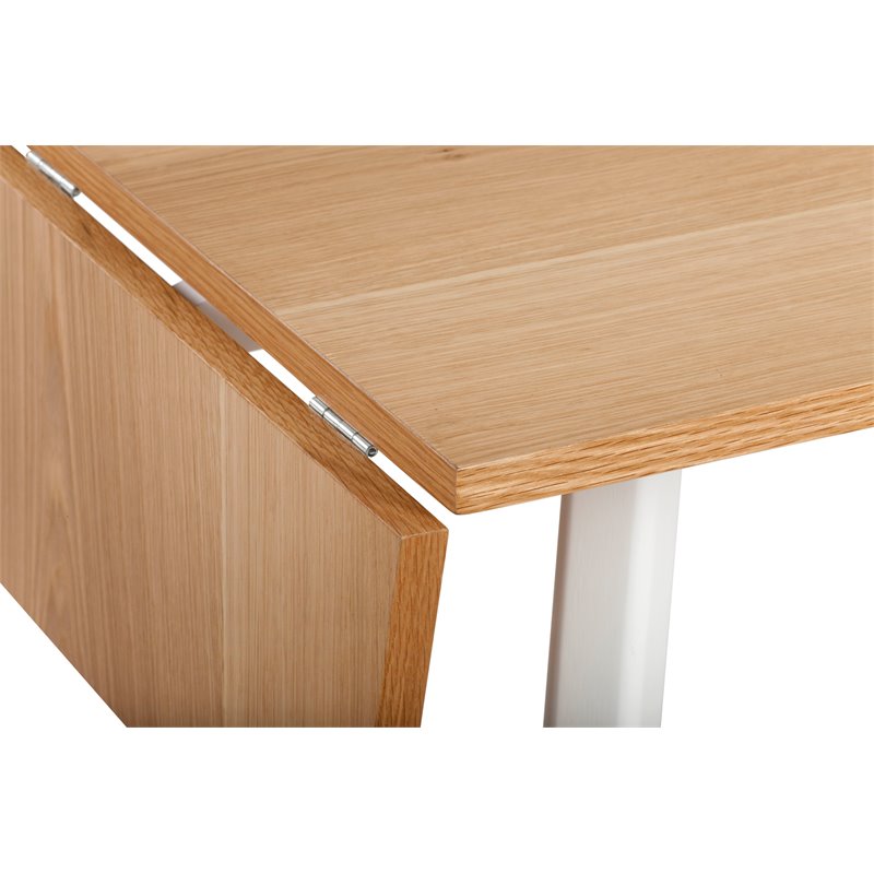Pemberly Row Contemporary Extendable Dining Table Oak and White
