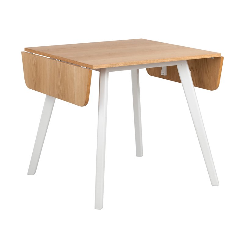 Pemberly Row Contemporary Extendable Dining Table Oak and White