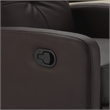 Pemberly Row Modern / Contemporary Leather Recliner Chair Dark Brown