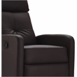 Pemberly Row Modern / Contemporary Leather Recliner Chair Dark Brown