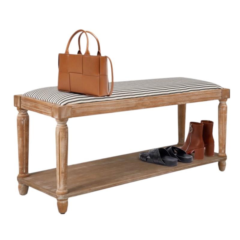 Pemberly Row Modern / Contemporary Upholstered Bench Natural