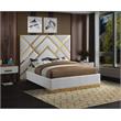 Pemberly Row Modern / Contemporary White Vegan Leather Queen Bed