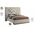Pemberly Row Modern / Contemporary White Vegan Leather Queen Bed