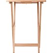 Pemberley Row Solid Wood Natural Snack Table Rectangular Folds for Easy Storage 25.98