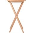 Pemberley Row Solid Wood Natural Snack Table Rectangular Folds for Easy Storage 25.98