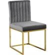 Pemberly Row Contemporary Gray Velvet Dining Chair (Set of 2)